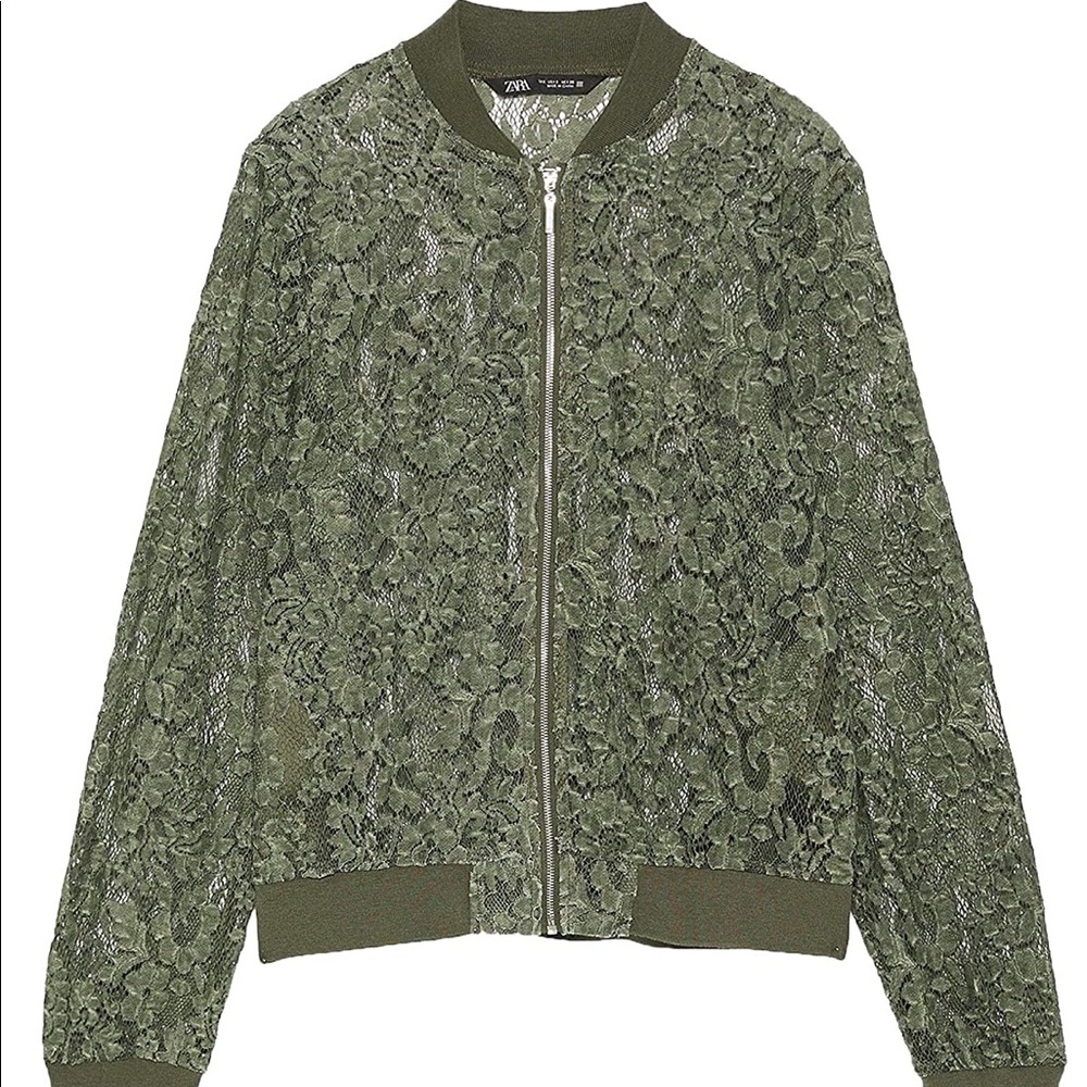 Zara Lace Bomber Jacket SOLD